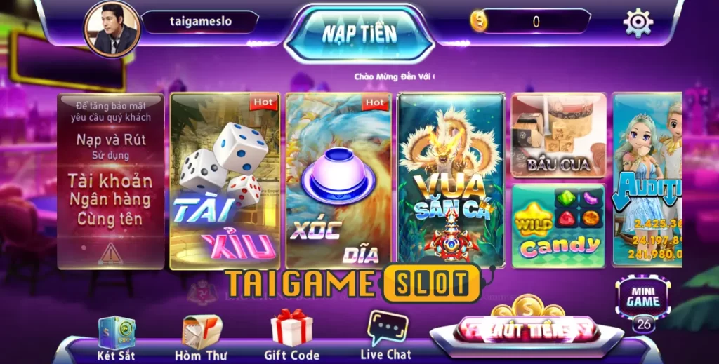 Giao diện game G65 Club