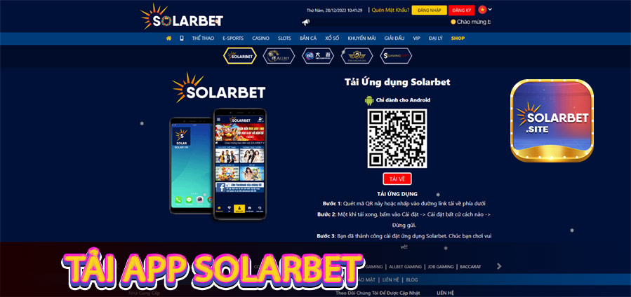 Chi tiết cách tải App Solarbet trên 2 hệ điều hành IOS và ANDROID